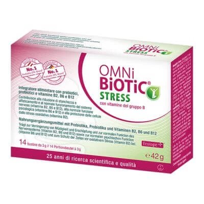 Omni biotic stres vitamine grup b 14 3 g pliculețe
