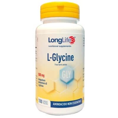 Longlife l-glicină 500 mg 100 capsule vegetariene