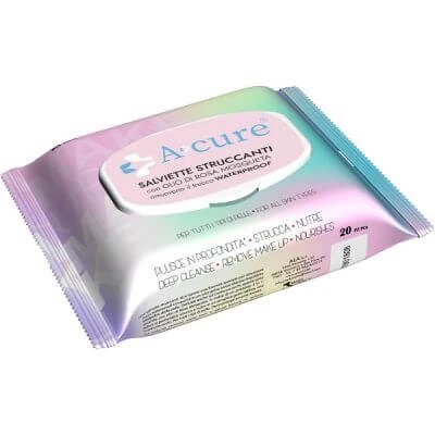 A+cure waterproof make-up removal wipe 20 pieces pop-up