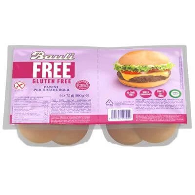 Bauli fără chifle de hamburger 4 bucăți 75 g