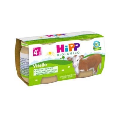 Hipp vițel bio omogenizat 2 bucăți 80 g