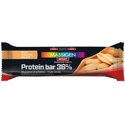Batoane proteice Massigen sport 36% caramel sărat 35 g