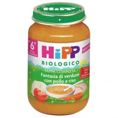Hipp bio pappa pronta fantas verd pui orez 190 g