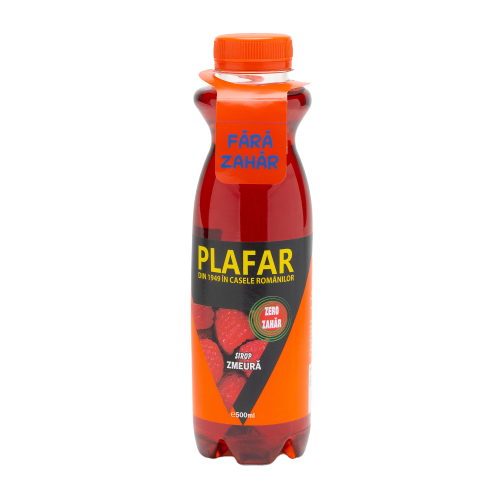 Sirop de zmeura zero zahar, 500ml, Plafar