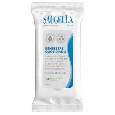 Saugella dermoliquid șervețele 15 bucăți