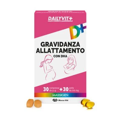 Dailyvit+ sarcină alăptare cu dha multivitamine și multiminerale 30 comprimate + 30 perle