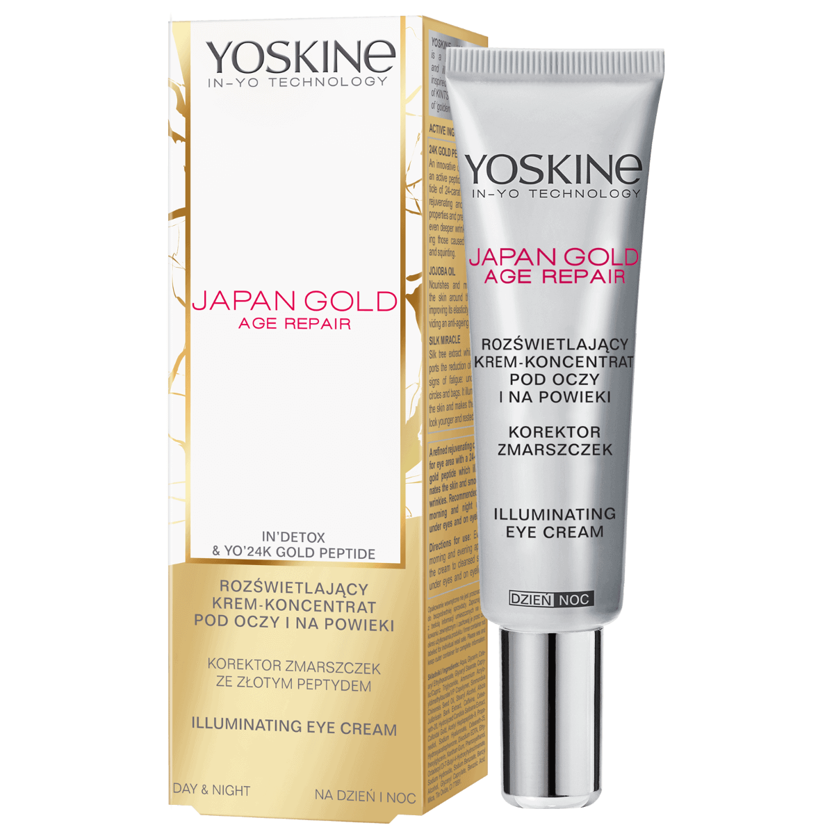 Crema iluminatoare pentru ochi de zi si noapte Japan Gold, 15ml, Yoskine