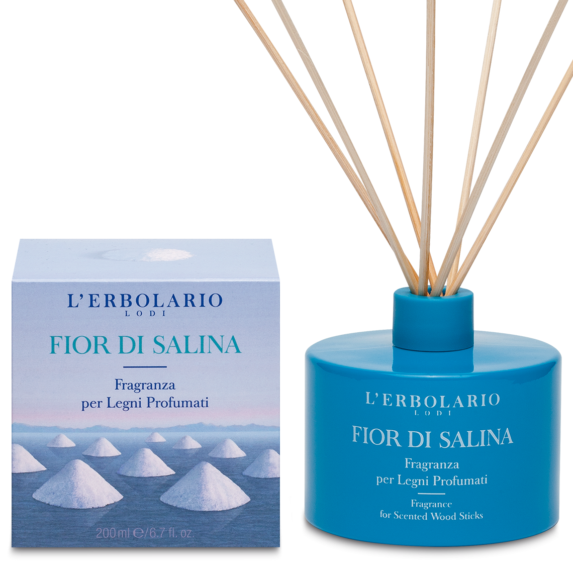 L'Erbolario Parfum pentru camera cu betisoare Fior Di Salina, 200ml