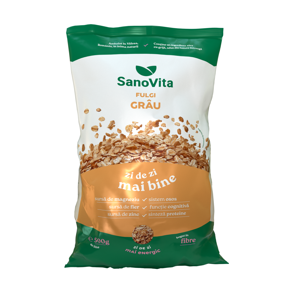 Fulgi de grau, 500g, SanoVita