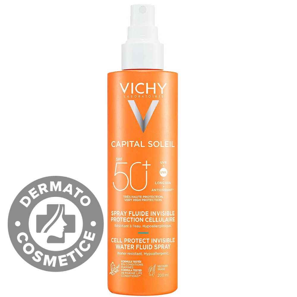 Spray fluid invizibil Capital Soleil Cell Protect SPF50+, 200ml, Vichy