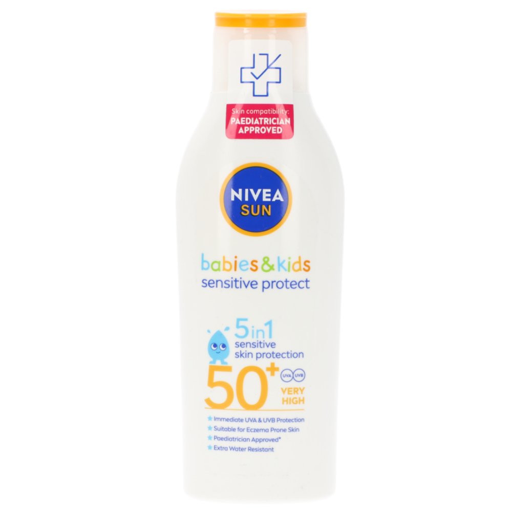 Lotiune de protectie solara pentru copii Babies & Kids Sensitive SPF50, 200ml, Nivea