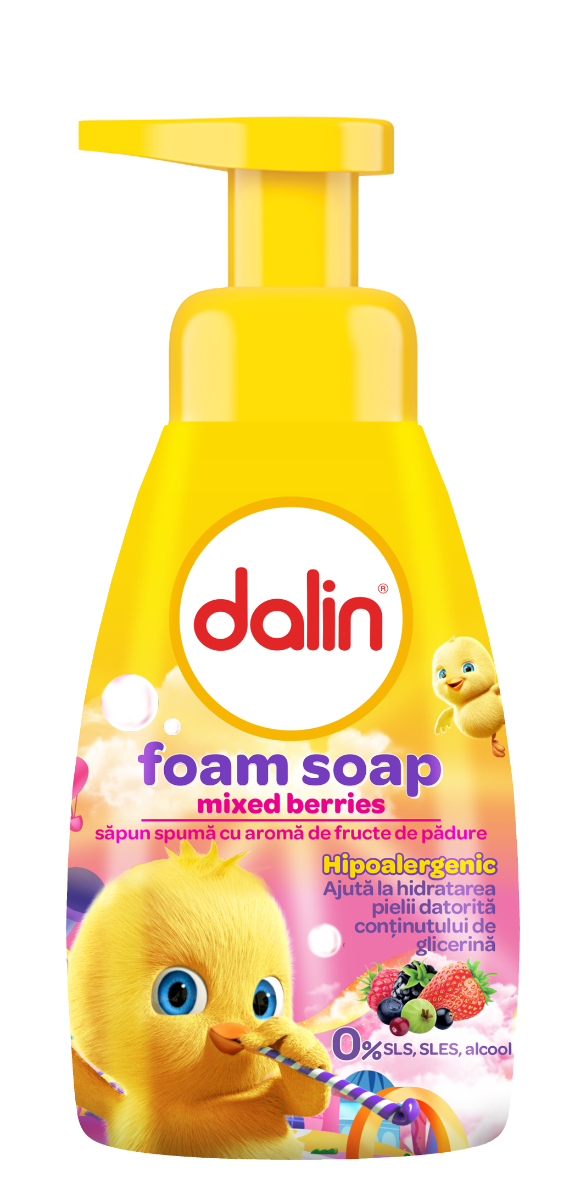 Sapun spuma cu fructe de padure, 200ml, Dalin