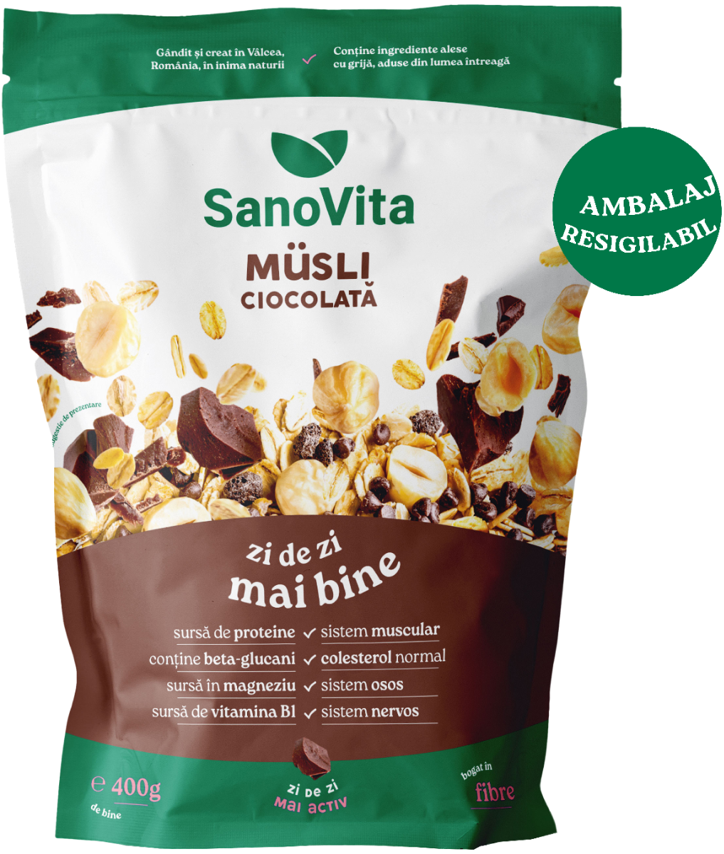 Musli cu ciocolata, 400g, SanoVita