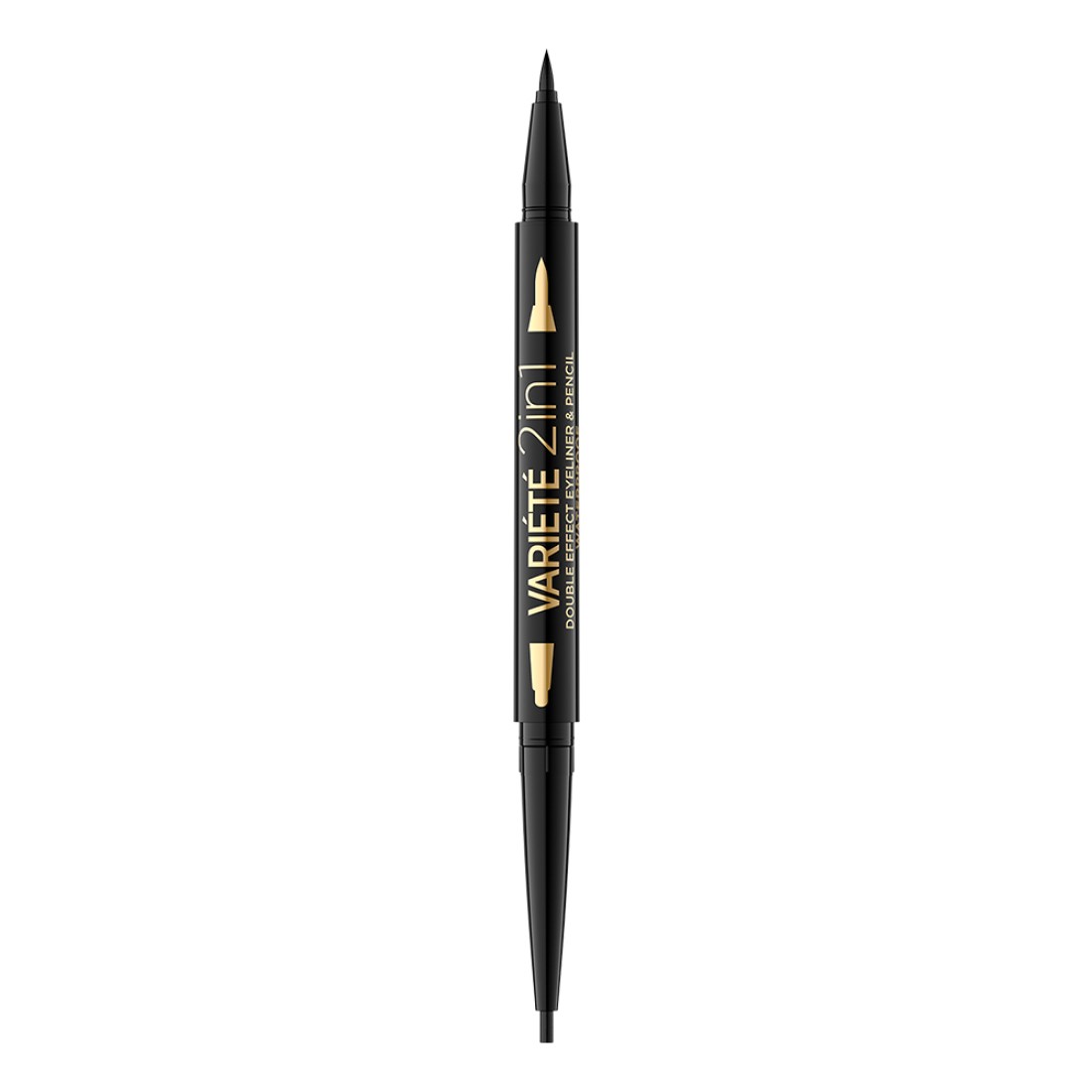 Tus de ochi Variete Double Effect 2in1 Ultra Black, 1 bucata, Eveline Cosmetics