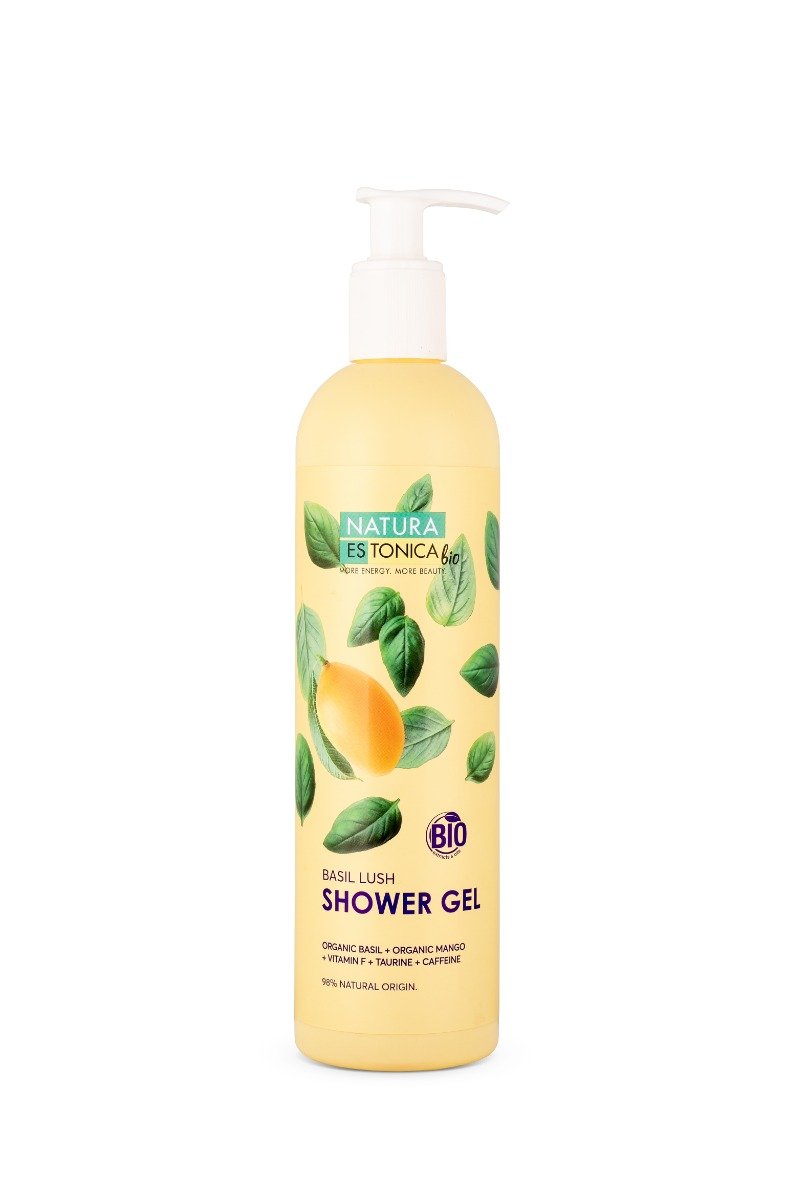 Gel de dus natural Basil Lush, 400ml, Natura Estonica