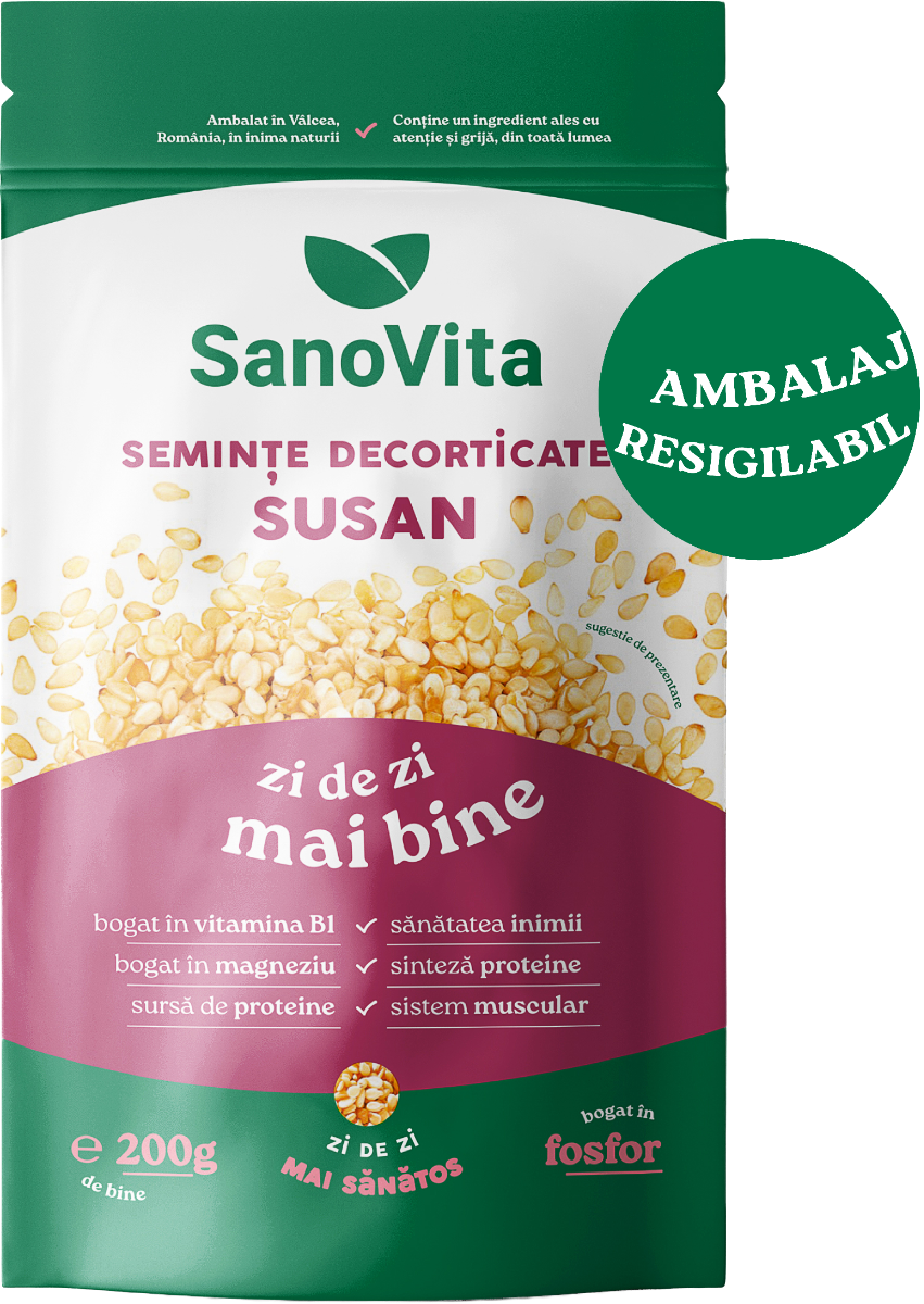 Seminte de susan decorticat, 200g, SanoVita