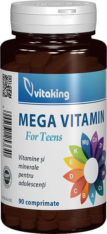 Multivitamine cu minerale pentru adolescenti, 90 comprimate, Vitaking