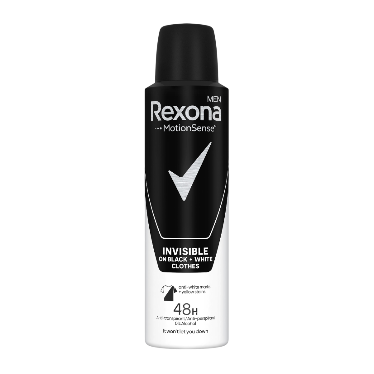 Deodorant spray Invisible Black+White, 150ml, Rexona
