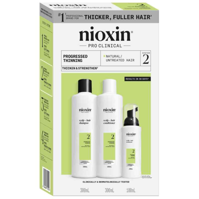 Set anti-caderea parului stadiu avansat Pro Clinical System 2 XL, Nioxin