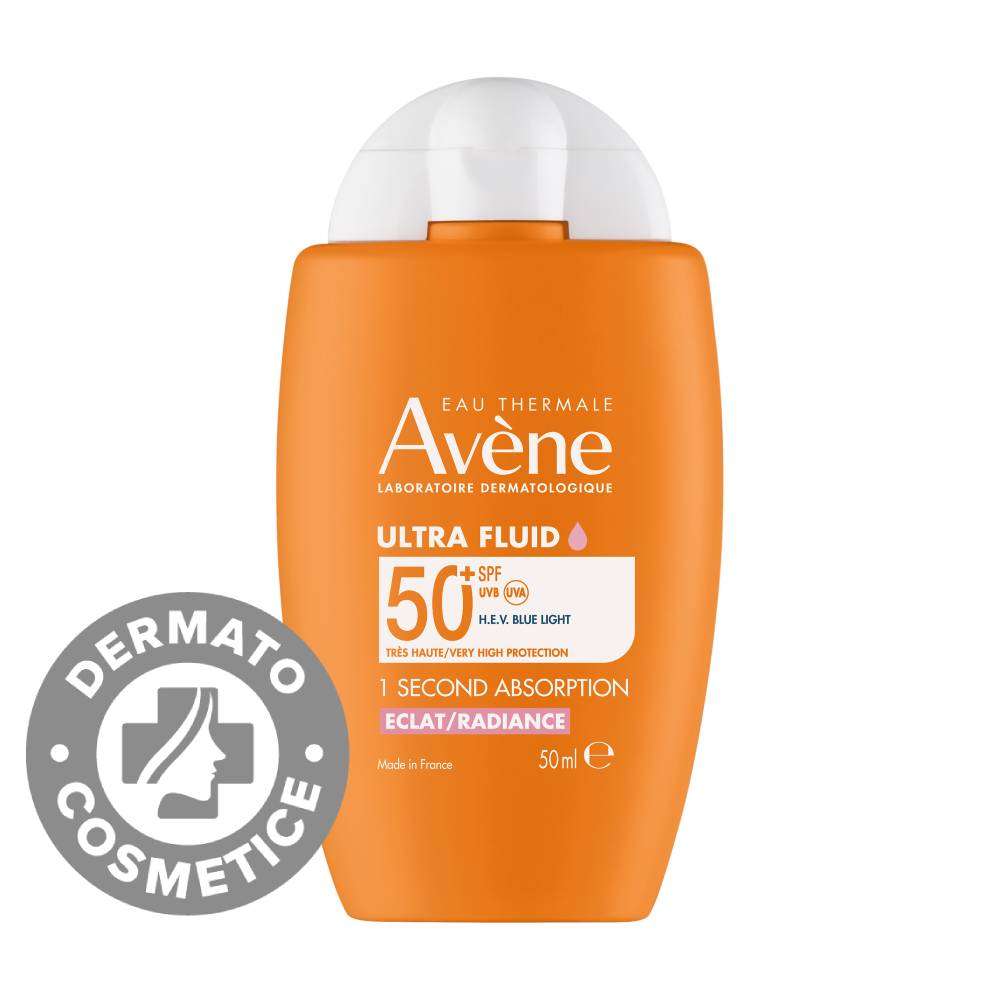 Ultra-Fluid cu protectie solara SPF 50+ Radiance, 50ml, Avene