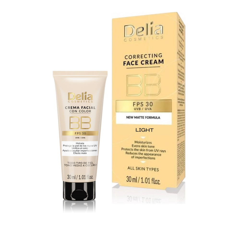 BB Cream cu SPF30 Light, 30ml, Delia Cosmetics