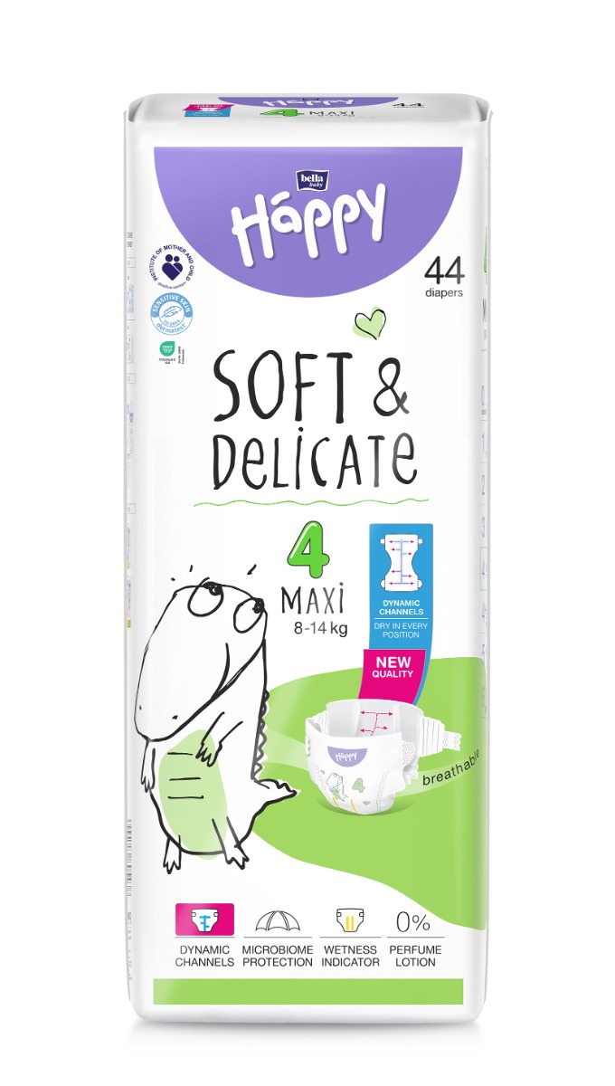 Scutece Happy 8-14kg Maxi 4, 44 bucati, Bella Baby