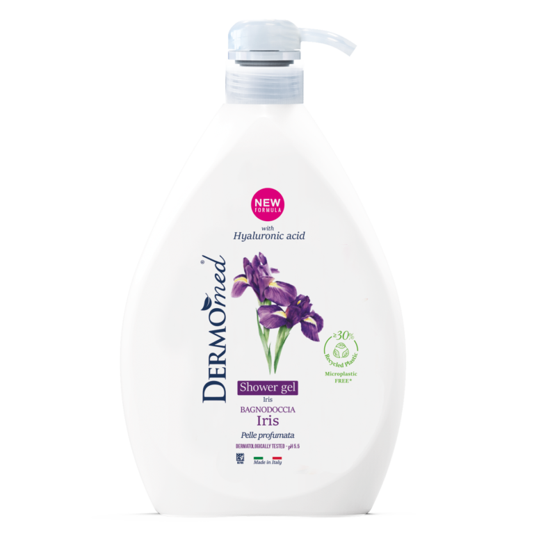 Gel de dus cu iris cu dispenser, 1000ml, Dermomed