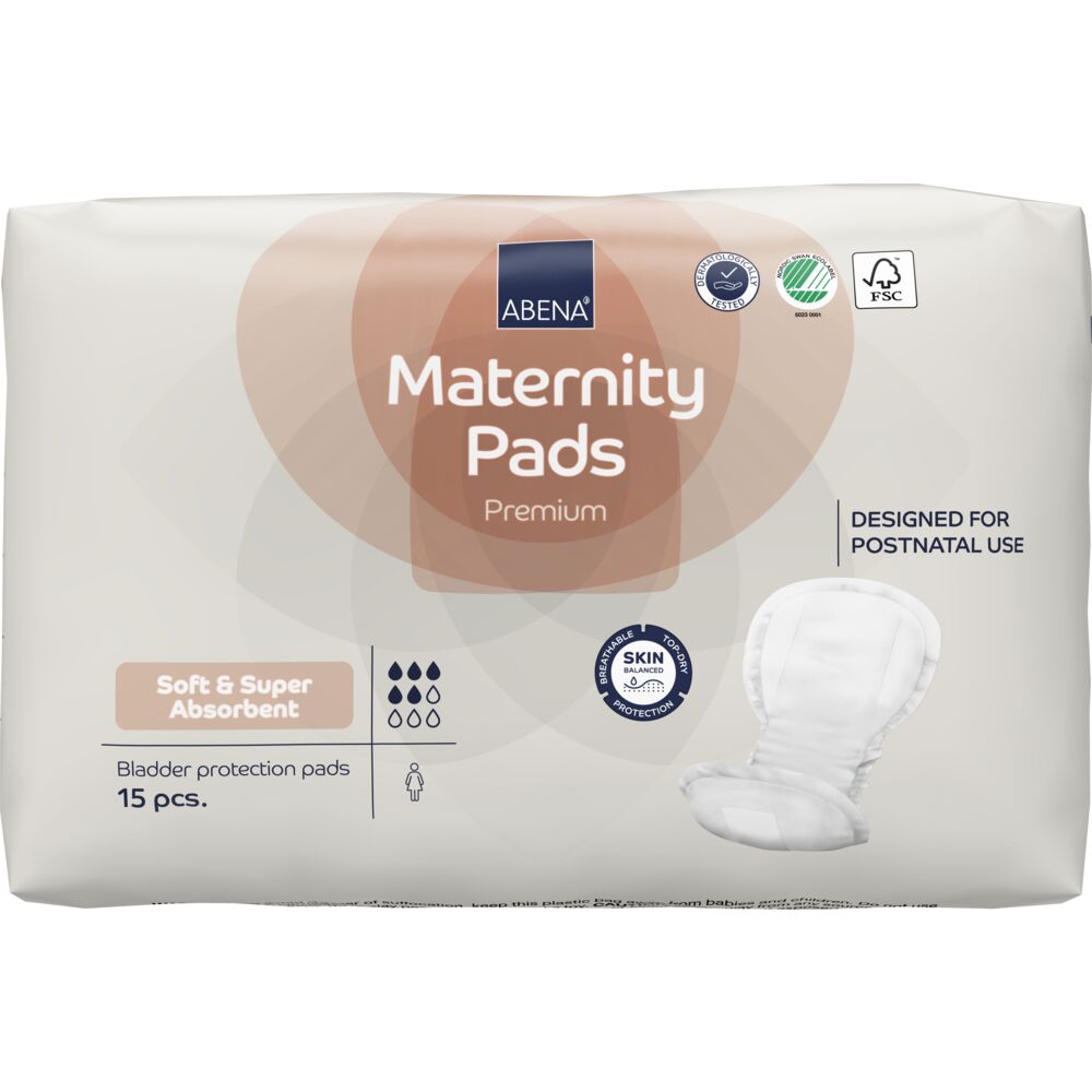 Absorbante post natale Maternity cu absorbtie 825ml, 15 bucati, Abena