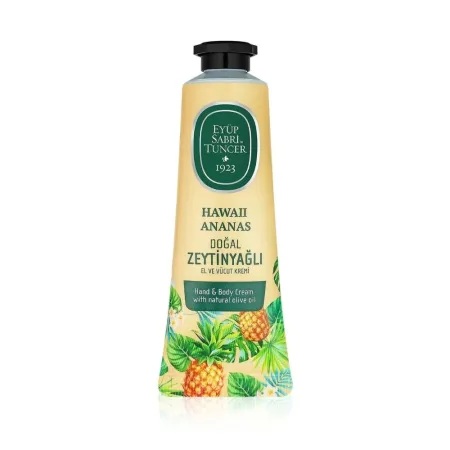 Crema de maini si de corp cu ulei de masline Hawaii Pineapple, 50ml, Eyup Sabri Tuncer