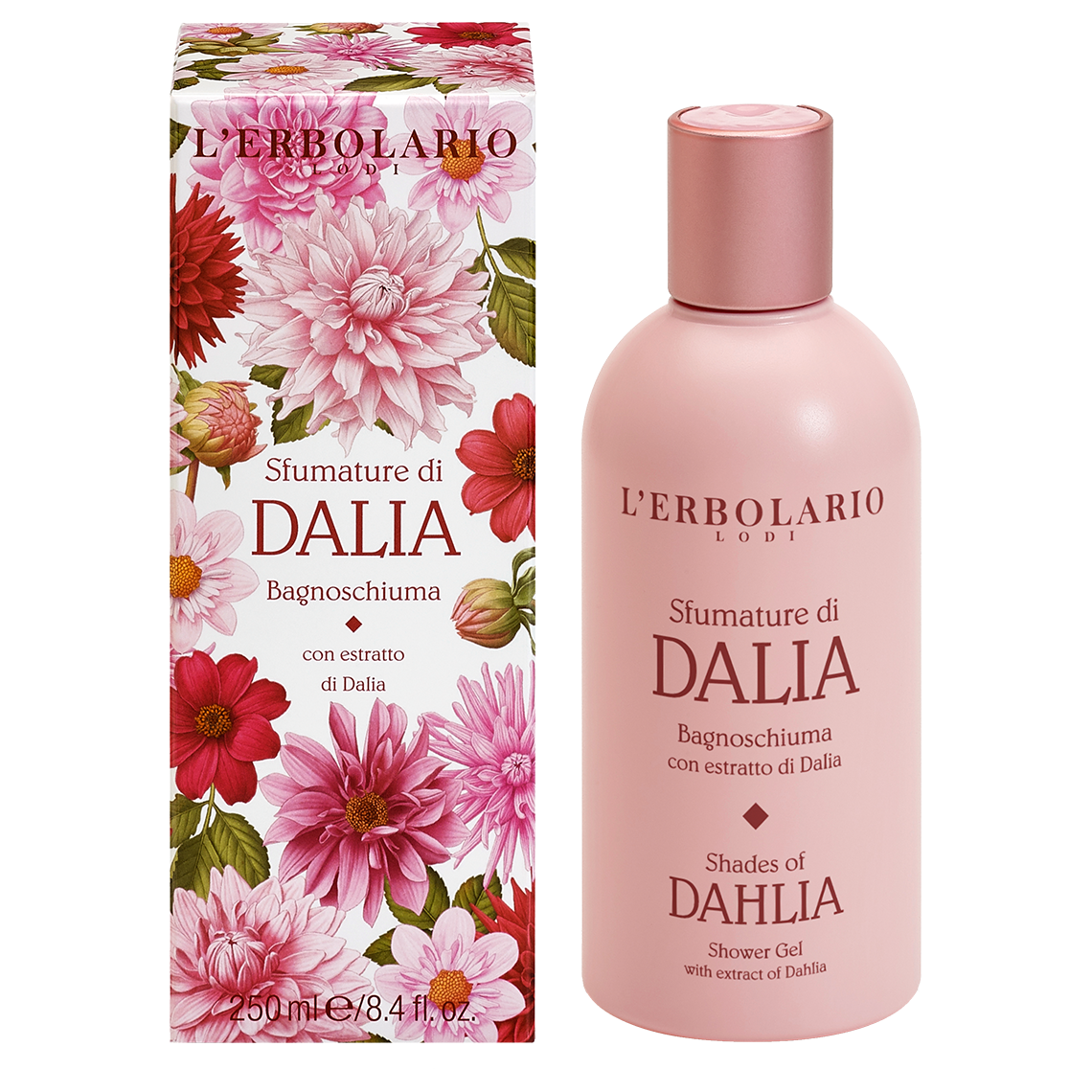 L'Erbolario Gel de dus Shades of Dahlia, 250ml