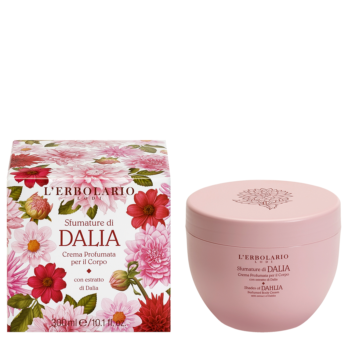 L'Erbolario Crema parfumata de corp Shades of Dahlia, 300ml