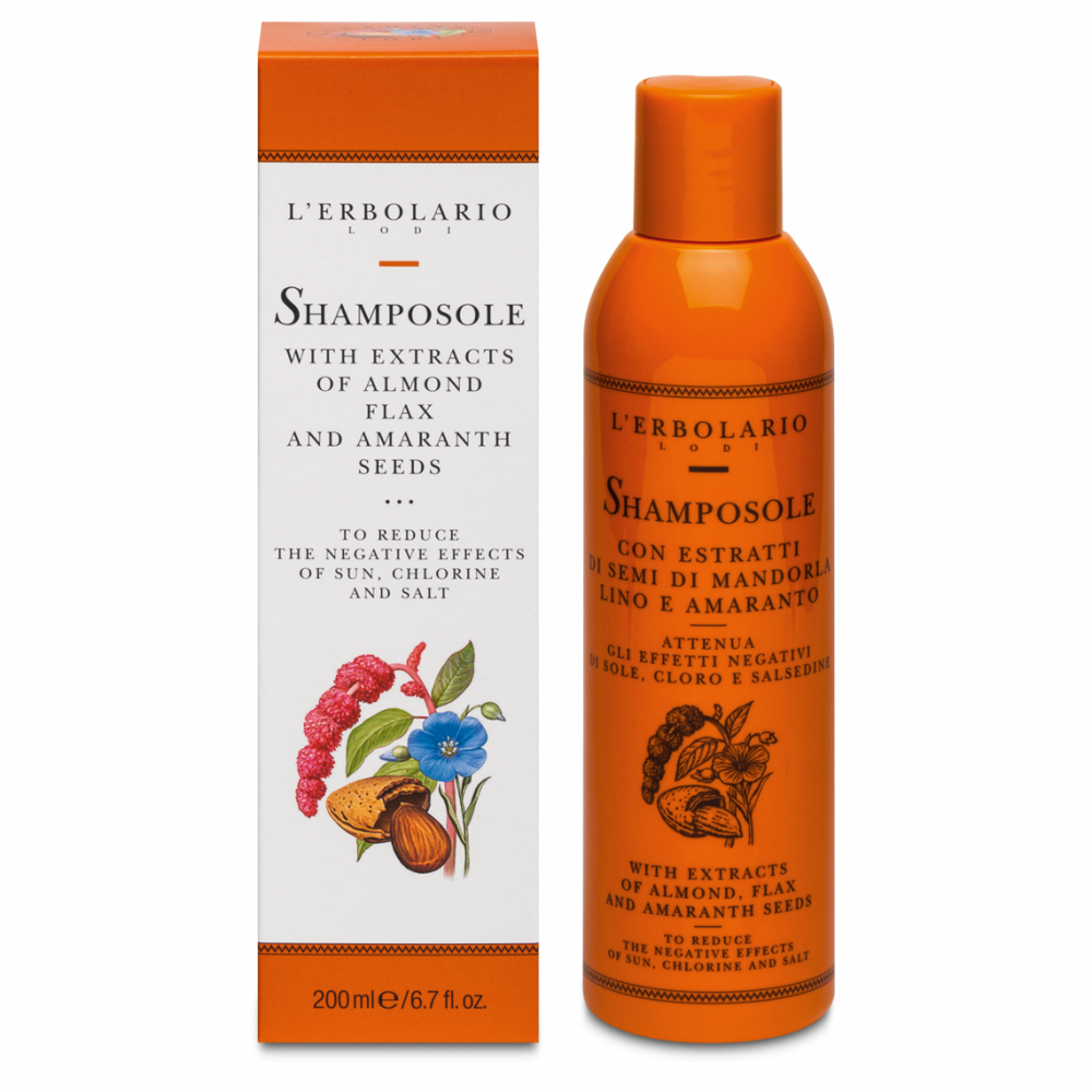 L'Erbolario Sampon cu migdale si amarant Sun, 200ml