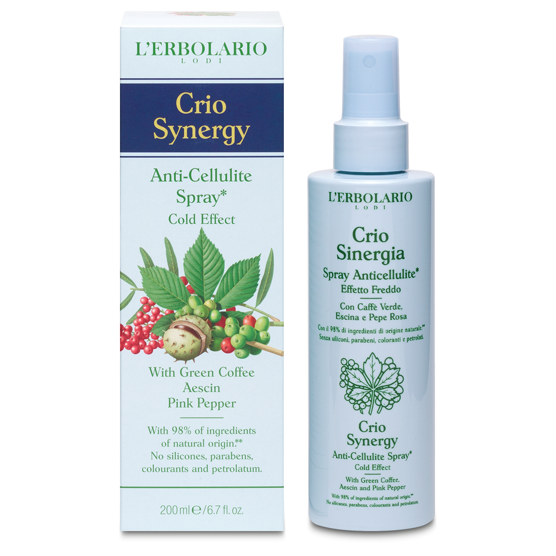 L'Erbolario Spray anti-celulita cu efect racoritor Crio Synergy, 200ml