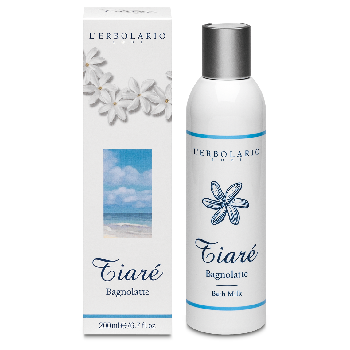 L'Erbolario Tiare Lapte de baie, 200ml