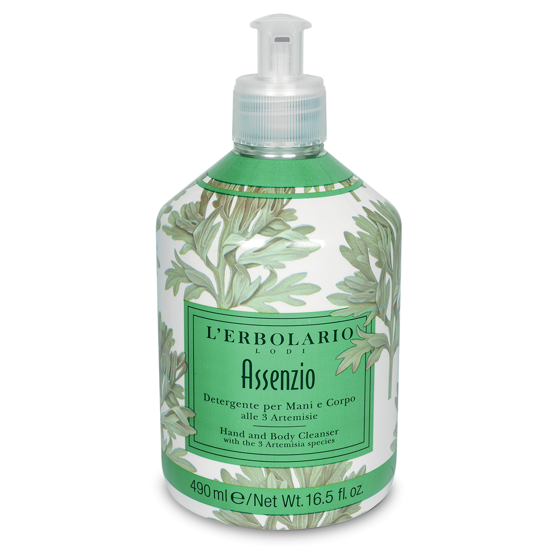 L'Erbolario Gel de dus pentru maini si corp Assenzio Editie Limitata 058, 490ml