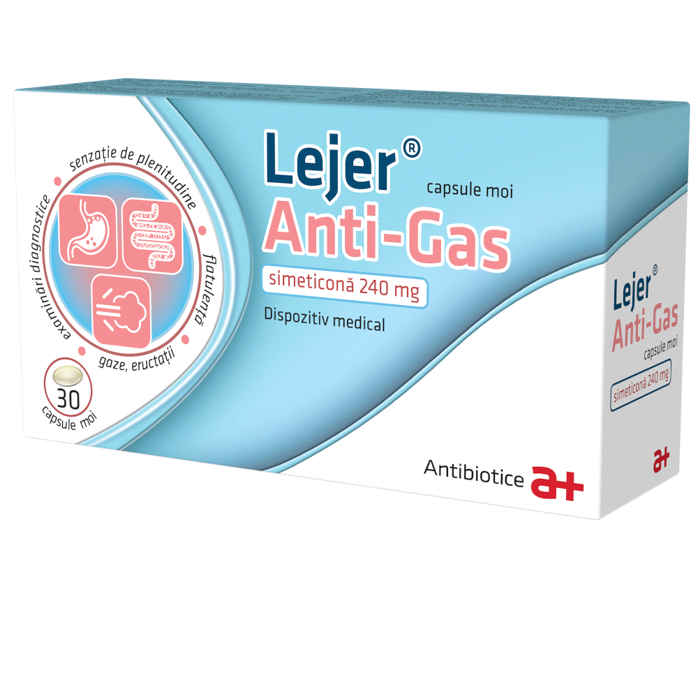 Lejer Anti-Gas, 30 capsule moi, Antibiotice