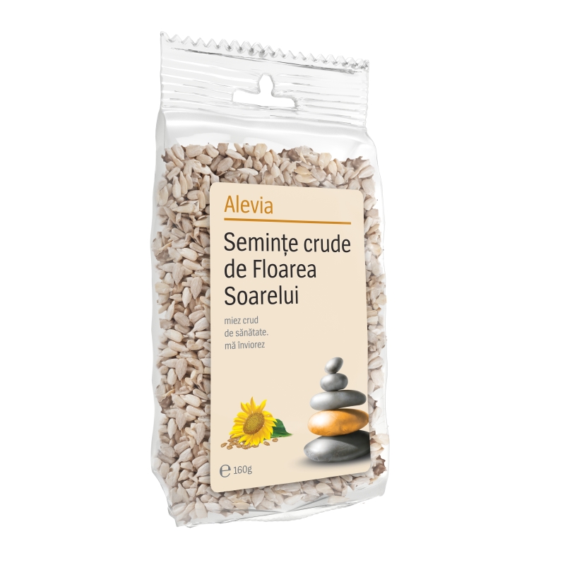 Seminte crude de Floarea soarelui, 160 g, Alevia