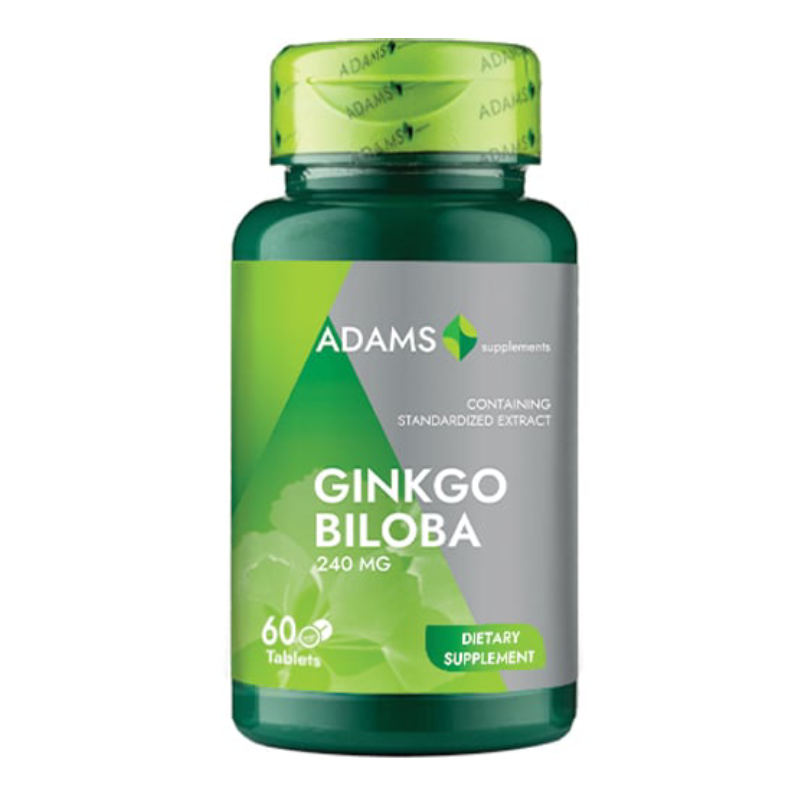 Ginkgo Biloba 240mg, 60 tablete, Adams