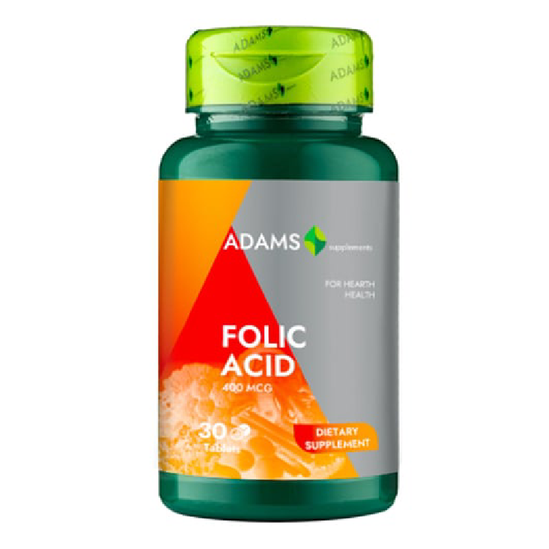Acid Folic 400mcg, 30 tablete, Adams