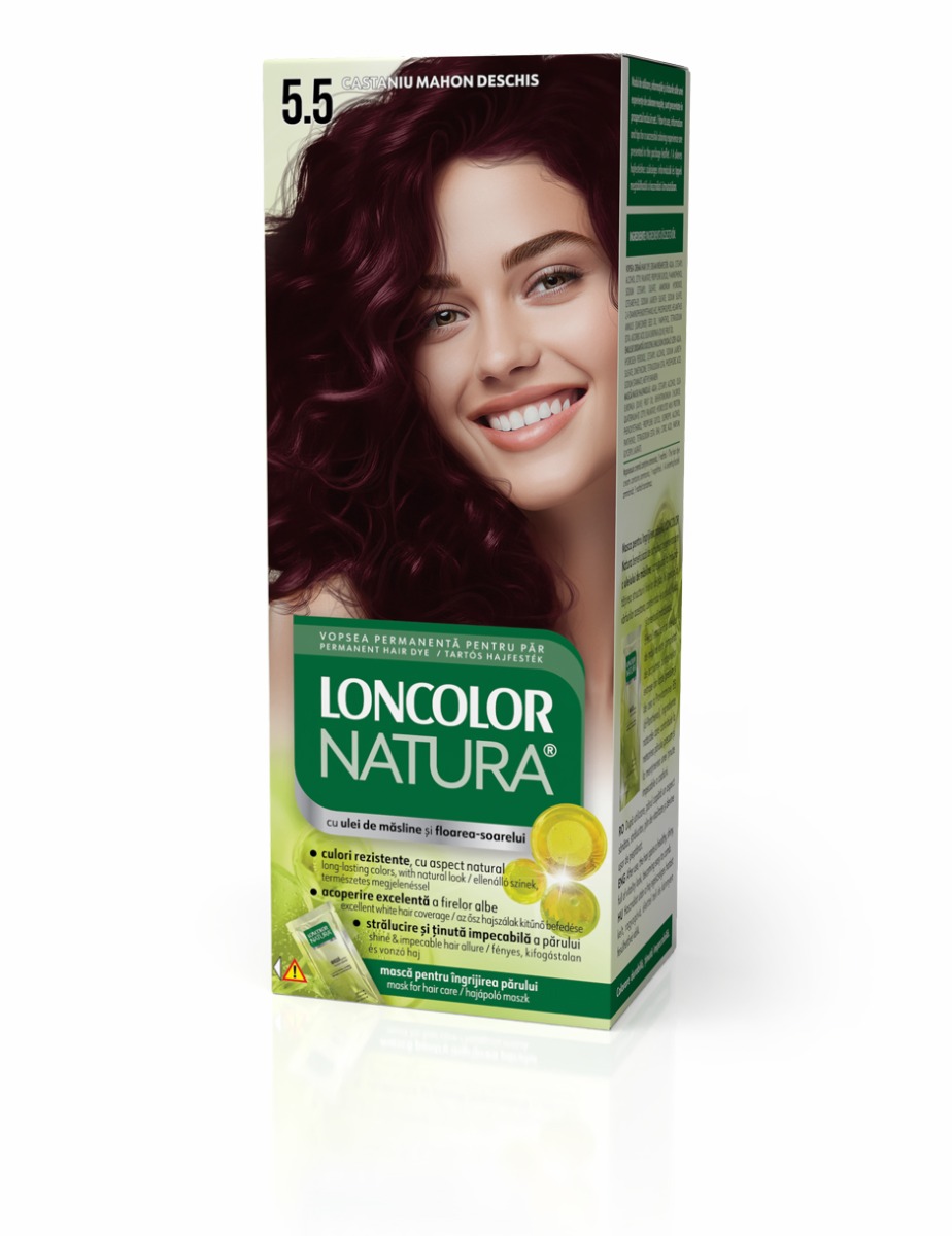 Vopsea de par permanenta Natura 5.5, 110ml, Loncolor