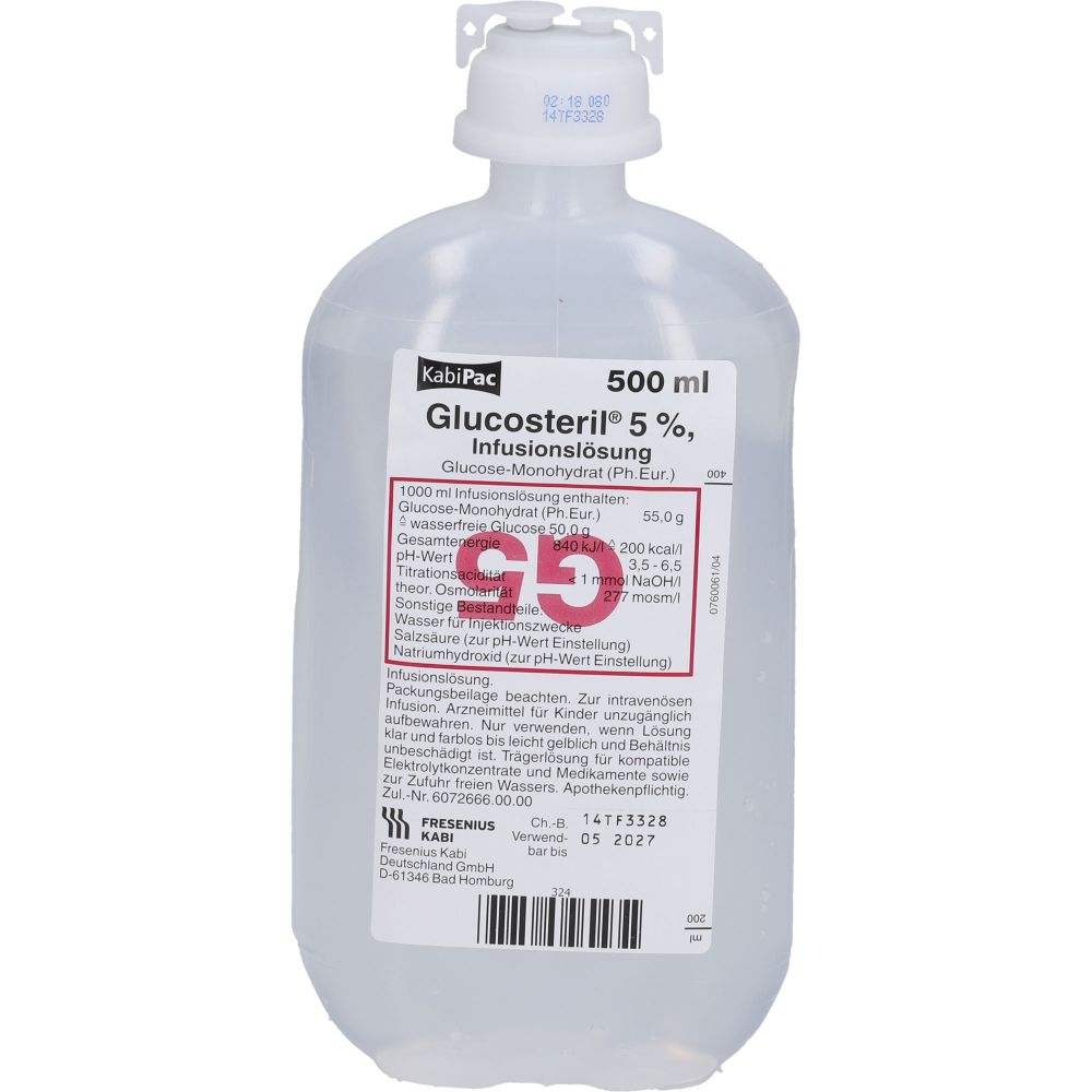 Glucosteril 5% Plastikflasche Infusionslösung 5000 ml