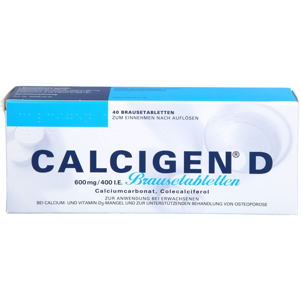 Calcigen D 600 mg/400 I.E. Brausetabletten 40 St
