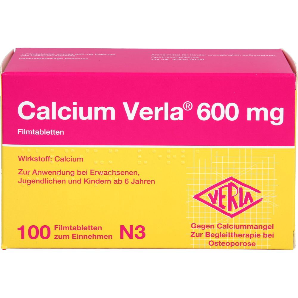 Calcium Verla 600 mg Filmtabletten 100 St