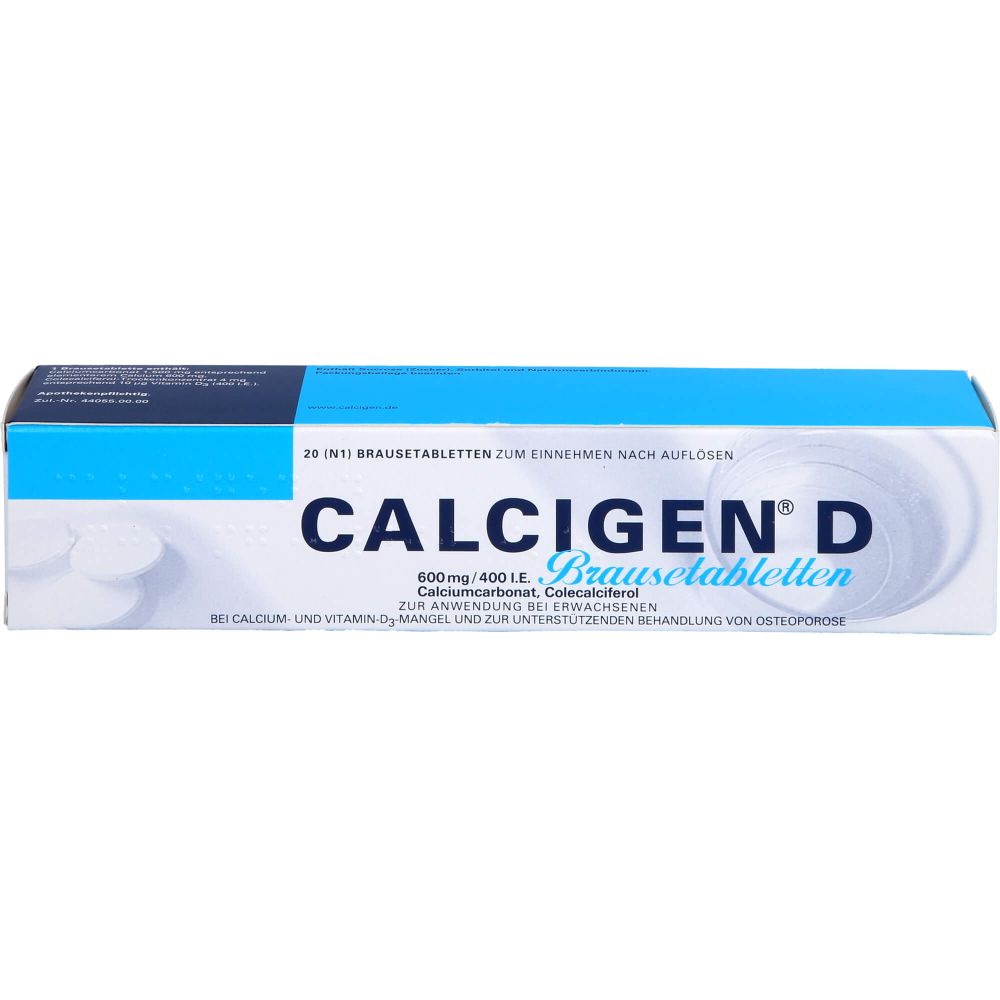 Calcigen D 600 mg/400 I.E. Brausetabletten 20 St