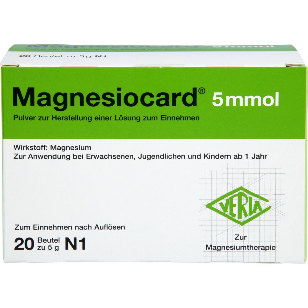 Magnesiocard 5 mmol Plv.z.Her.e.Lsg.z.Einnehmen 20 St