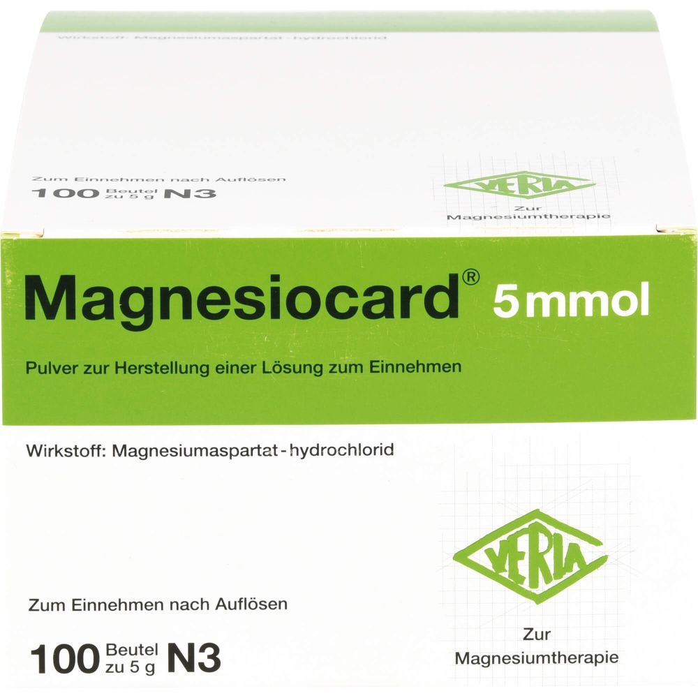 Magnesiocard 5 mmol Plv.z.Her.e.Lsg.z.Einnehmen 100 St