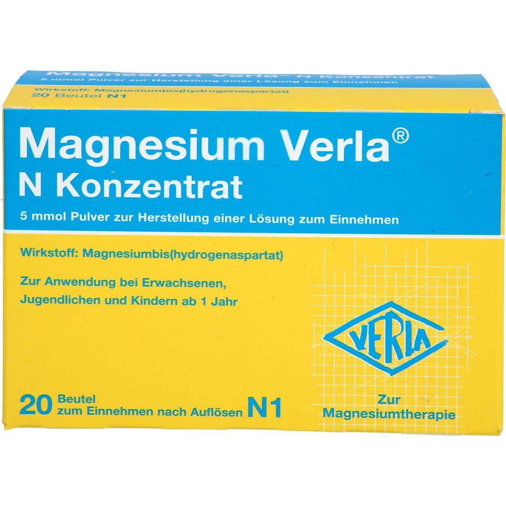 Magnesium Verla N Konzentrat Plv.z.H.e.L.z.Einn. 20 St