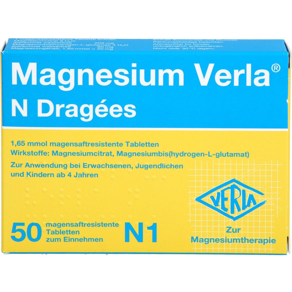 Magnesium Verla N Dragees 50 St