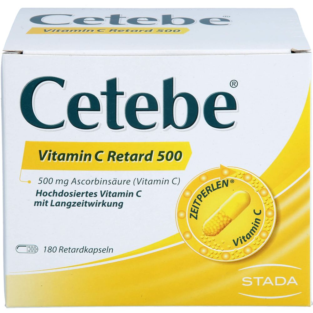 Cetebe Vitamin C Retardkapseln 500 mg 180 St