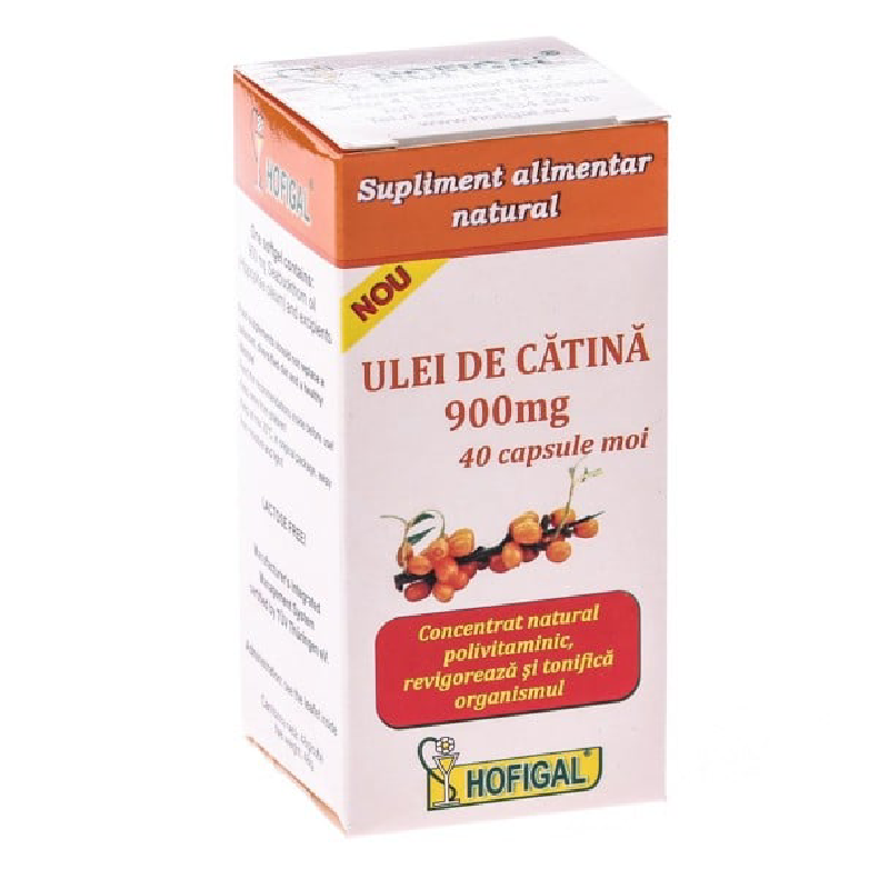 Ulei de catina 900 mg, 40 capsule, Hofigal